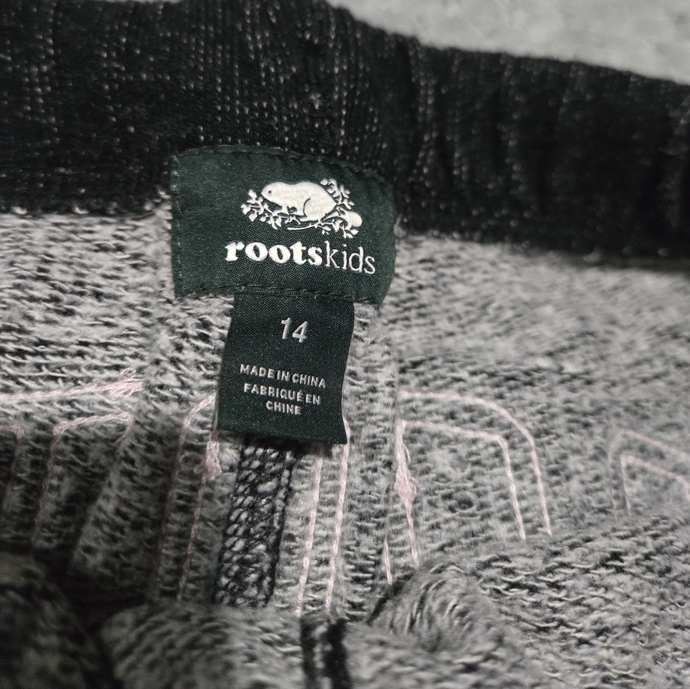 Roots Kids Black and Gray Joggers